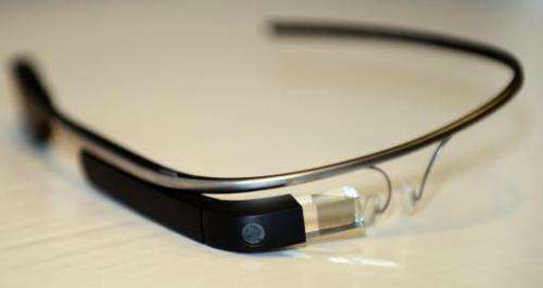 Google Glass is displayed in Los Angeles, California, on August 27, 2013