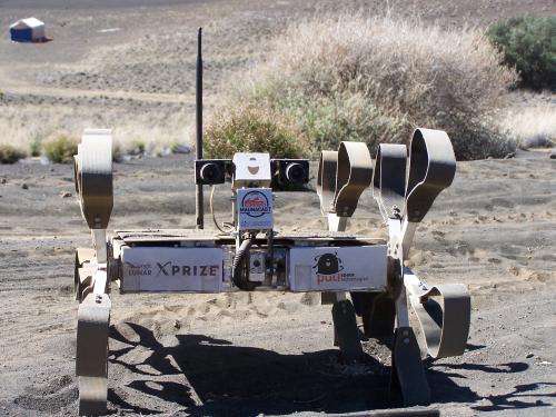 Hungarian rover takes 'panoramic selfie' to complete Google Lunar XPRIZE mission simulation in Hawaii
