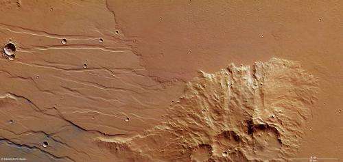 Lava floods the ancient plains of Mars