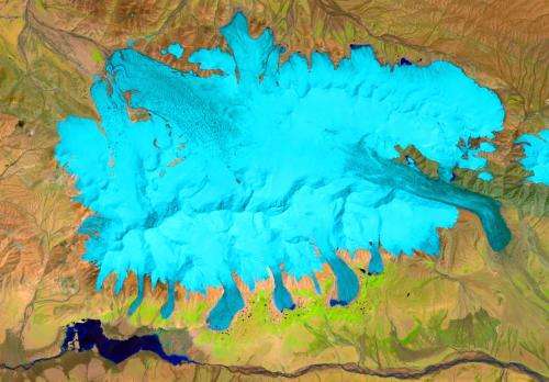 Meltwater from Tibetan glaciers floods pastures