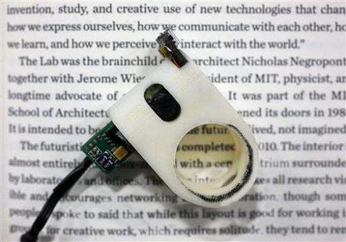 MIT finger device reads to the blind in real time