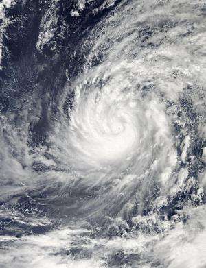 NASA image shows Typhoon Phanfone's pinhole eye