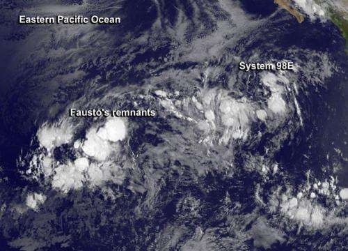 NASA, NOAA satellites help confirm Tropical Storm Fausto as a remnant low