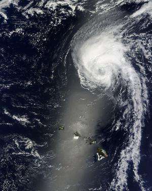 NASA sees a weaker Tropical Storm Julio far north of Hawaii