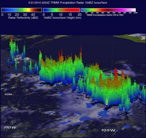 NASA sees first tropical depression of Eastern Pacific hurricane season