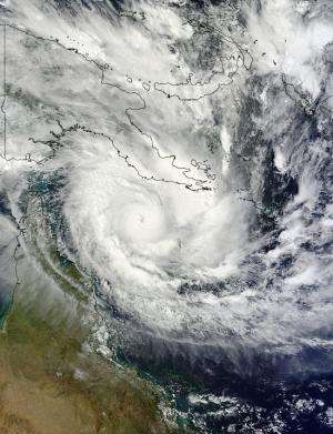 NASA sees hurricane-strength Tropical Cyclone Ita heading toward Queensland