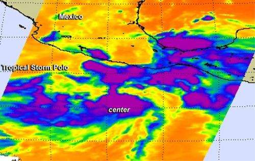 Newborn Tropical Storm Polo gives a NASA satellite a 'cold reception'