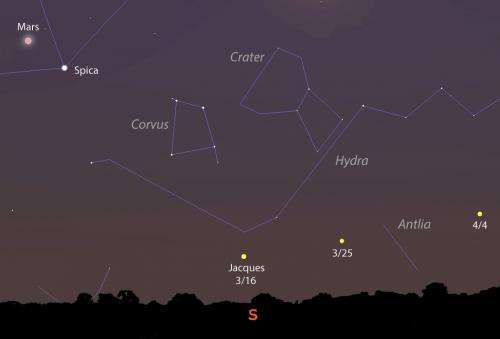 New comet Jacques may pass 8.4 million miles from Venus this July