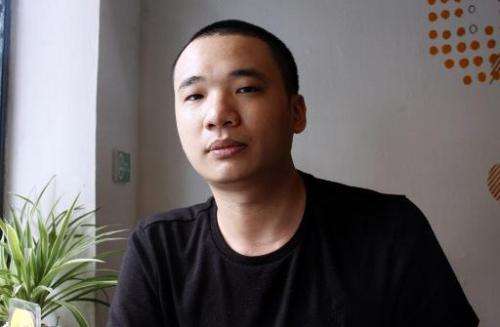 Nguyen Ha Dong, the author of the game Flappy Bird in Hanoi, on February 5, 2014