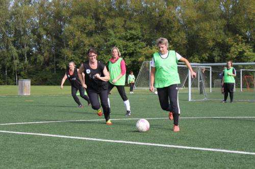 Recreational football reduces high blood pressure in mature women