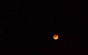 Red moon at night; stargazer's delight