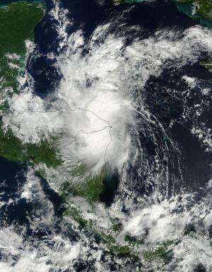 Remnants of tropical depression soaking Central America