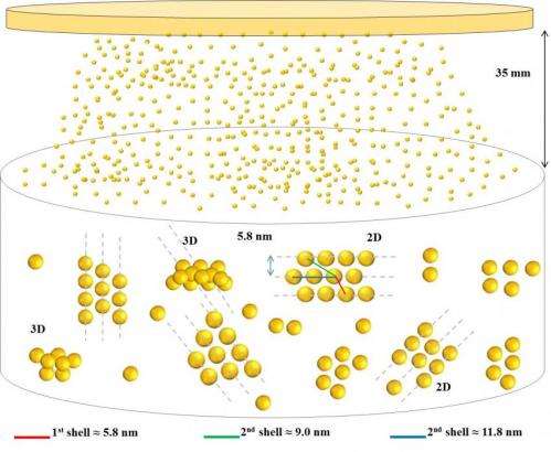 Self-assembly of gold nanoparticles into small clusters