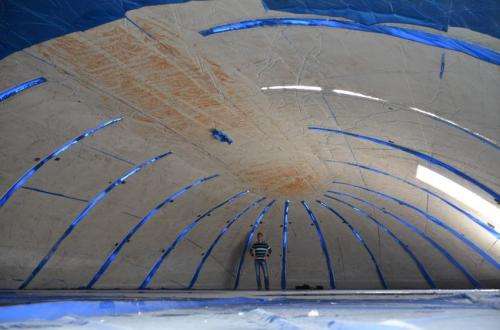 The inflatable concrete dome