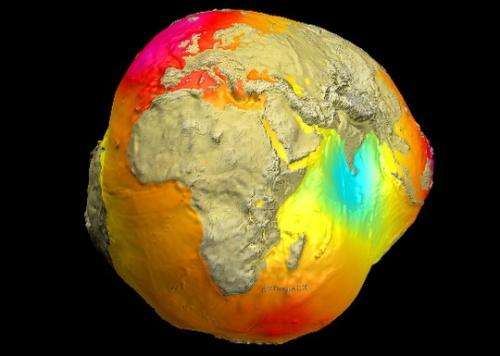 The “Potsdam gravity potato” shows variations in Earth’s gravity