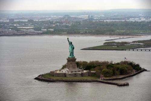 The Statue of Liberty is pictured in New York, on May 14, 2014