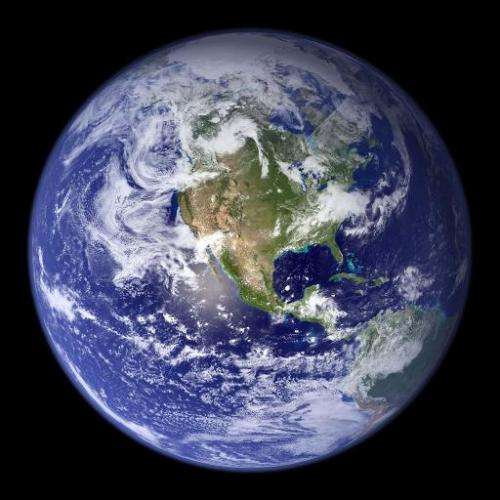 This NASA handout image received 31 July 2007 shows the spectacular blue marble, the most detailed true-color image of the ent