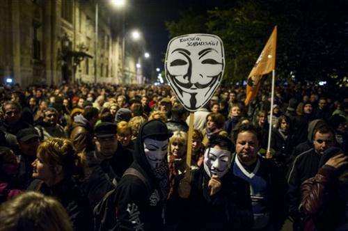 Thousands in Hungary march against Internet tax (Update)