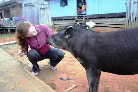 Veterinary student studies raw Amazonian meat
