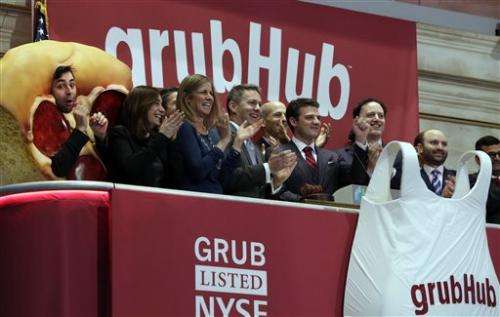 Wall Street orders up GrubHub in market debut