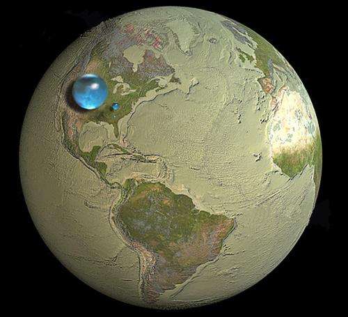What percent of Earth is water?