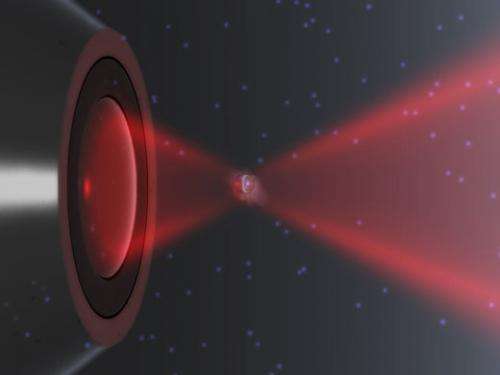 Nanoparticle trapped with laser light temporarily violates the second law of thermodynamics