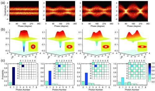 Experimental quantum states for the conversion from particle to wave
