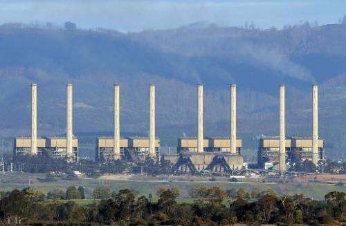 In this file photo, the Hazelwood power station billows smoke from its exhaust stacks in the Latrobe Valley, 150 km east of Melb