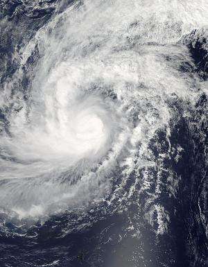 NASA satellite sees Faxai hit typhoon strength