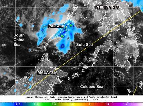 NASA sees Tropical Depression 04W's remnants affecting Palawan