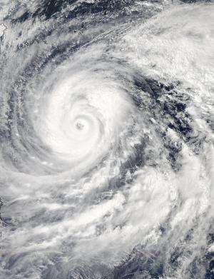 NASA's Aqua Satellite tracking Super Typhoon Vongfong in the Philippine Sea