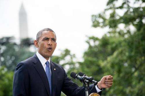 US President Barack Obama, pictured as he makes a statement on the South Lawn of the White House, in Washington, DC, on June 13,