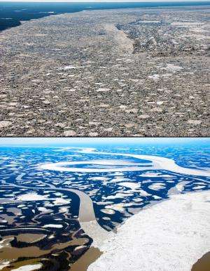 River ice reveals new twist on Arctic melt