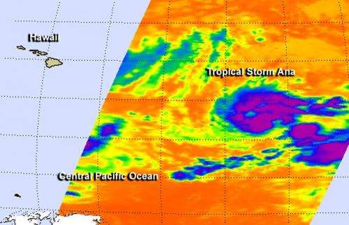 NASA's Aqua satellite spots Central Pacific's Tropical Storm Ana