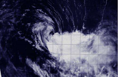 NASA satellite sees wind shear whipping Tropical Cyclone Gillian