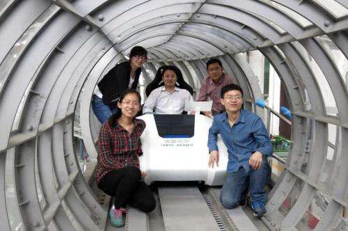 Enclosed tube maglev system tested in China