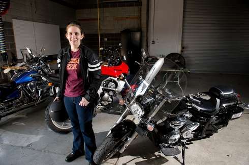 Graduate student exploring ways to make riding a motorcycle safer using connected driving data