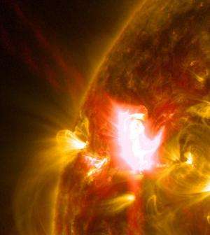 NASA releases images of M-class solar flare