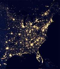 Promising new approach enables efficient, automatic mapping of urban areas from night lights