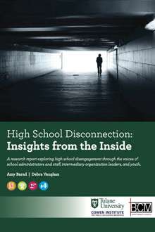Study examines the causes of high school disconnection by youth and potential solutions