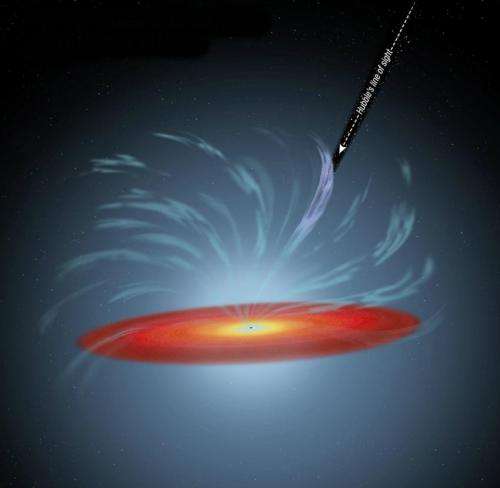 Swiftly moving gas streamer eclipses supermassive black hole