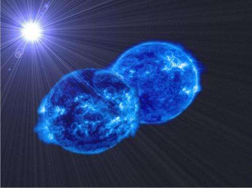 Astronomers observe two stars so close to each other that they will end up merging into a supermassive star