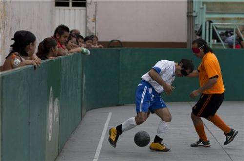 Blind find game in Mexico soccer league