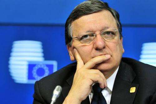 European Commission President Jose Manuel Barroso gives a press conference on July 16, 2014 at the EU Headquarters in Brussels