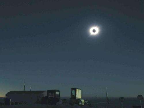 File photo of a solar eclipse taken from the Dome Fuj Station, some 1,000 kilometres south of the Japanese observation base at S