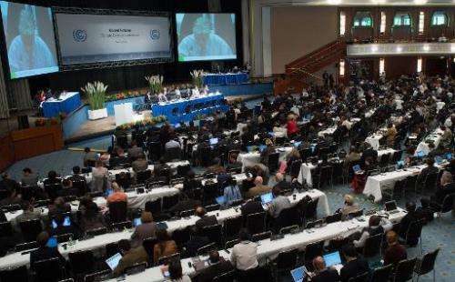 Government representatives of 195 countries attend the UN climate change conference in Bonn, western Germany on June 6, 2014