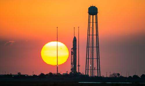 Image: Antares rocket at sunrise
