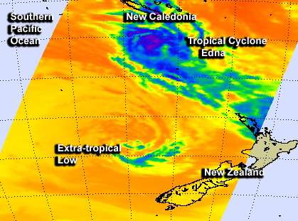 NASA sees Tropical Cyclone Edna affecting new Caledonia