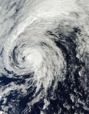 Satellite movie shows Tropical Storm Ana headed to British Columbia, Canada