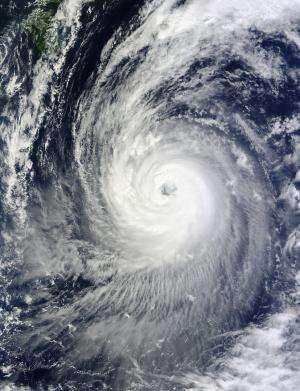 Two NASA satellites stare at Typhoon Phanfone's large eye